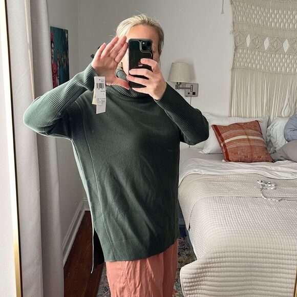 French Connection Sweater Womens Small‎ Green Turtleneck - Picture 2 of 8
